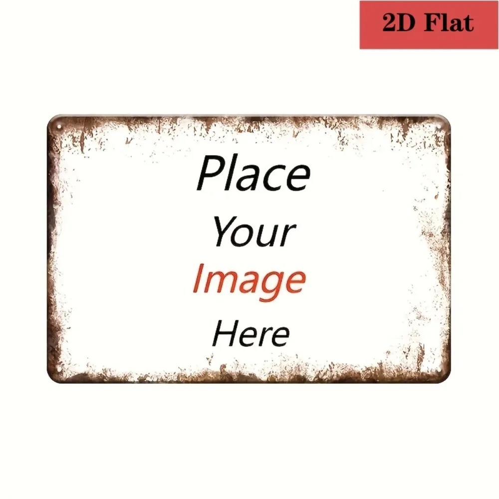 Home Bar And Restaurant - 8×12Inch Customizable Metal Plaque Personalized Print