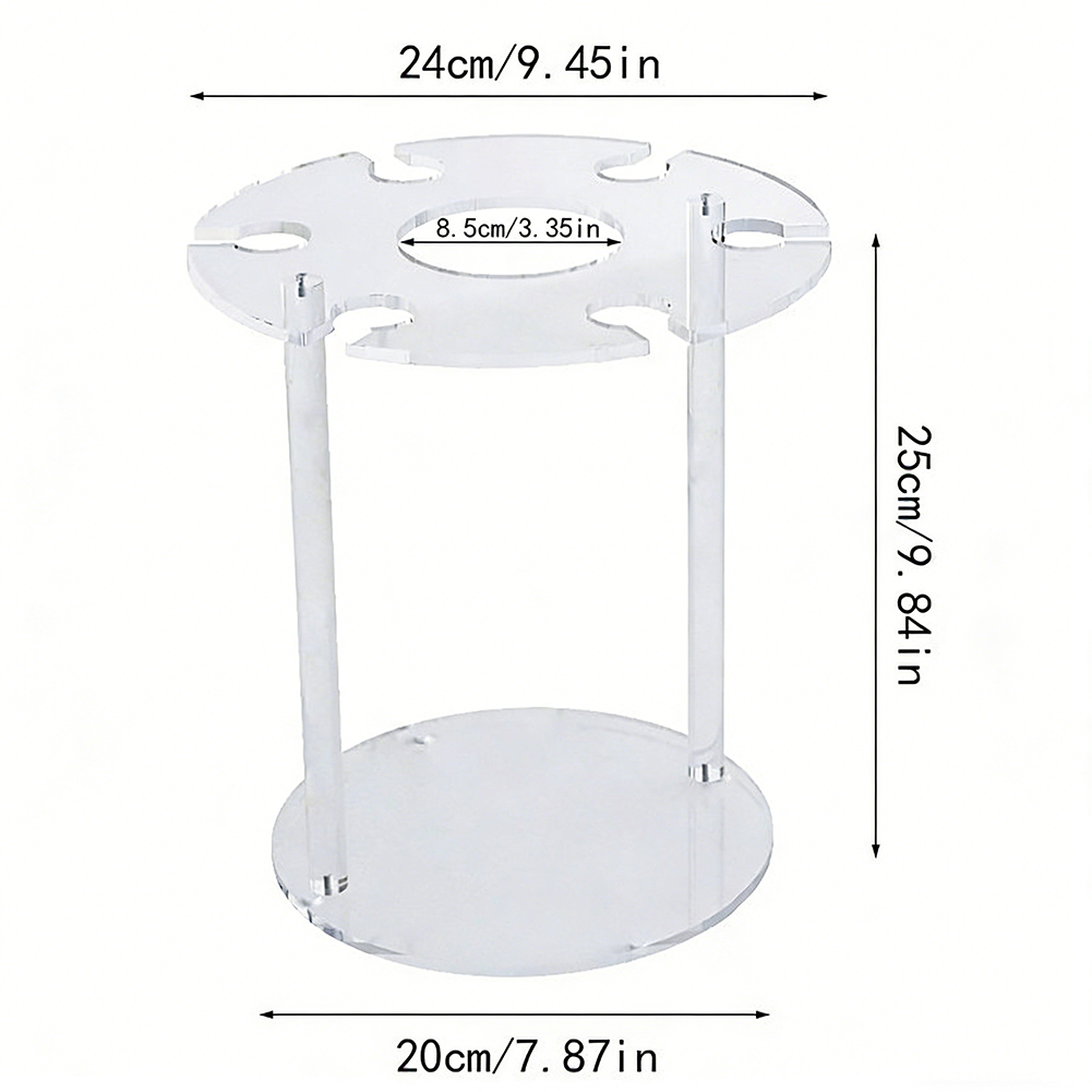 Home Bar Stand - Transparent Wine Glass Rack 6 Cup