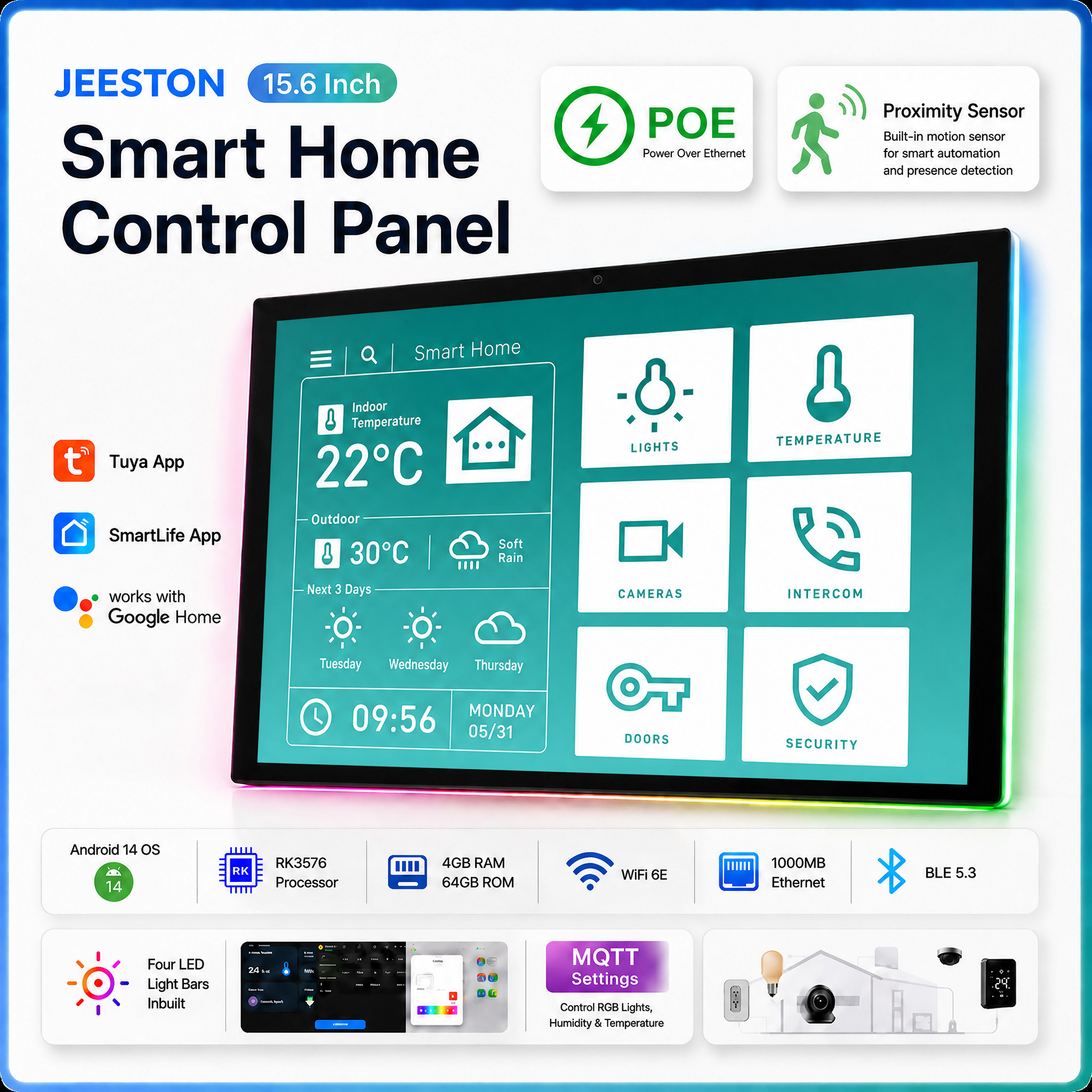 Home Bar Android - 15.6 Inch Android 14 Smart Home