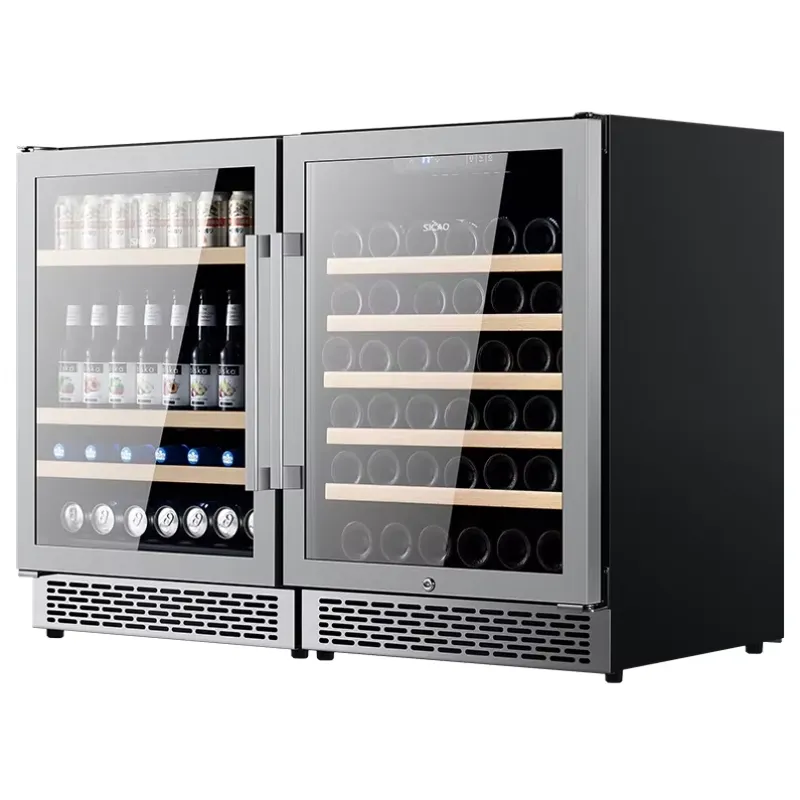 Home Bar And Fridge - SICAO Stainless Steel Dual Zone Wine