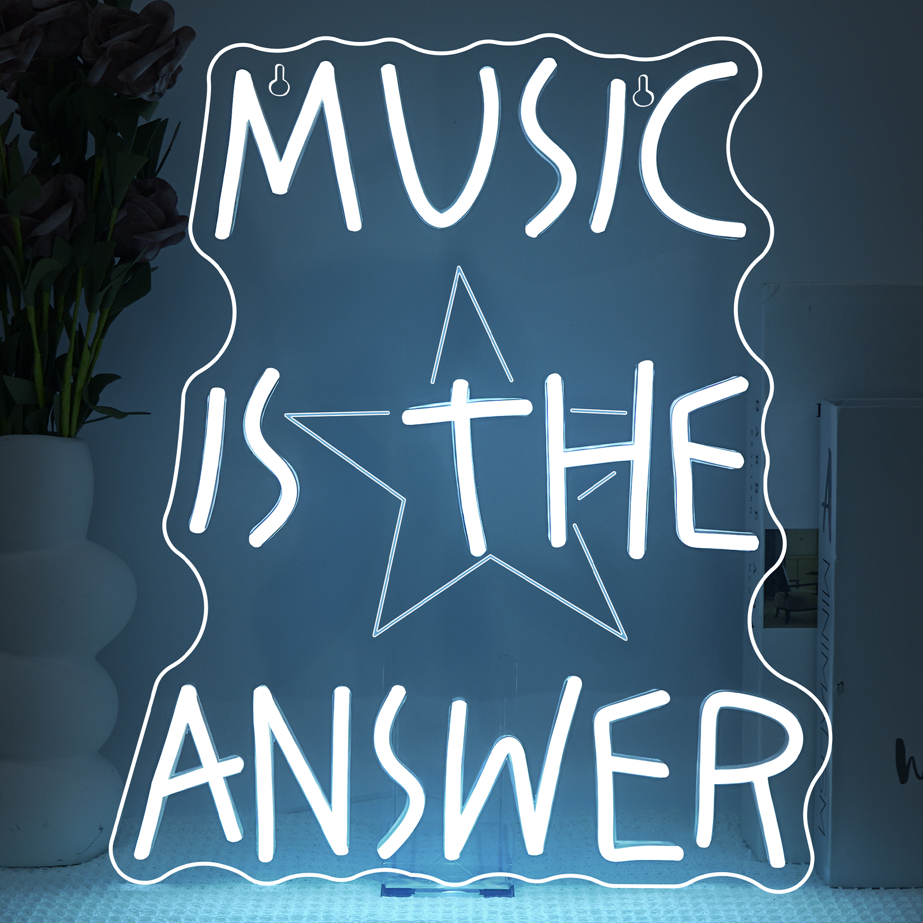 Home Bar Word - Music Is The Answer Neon Sign