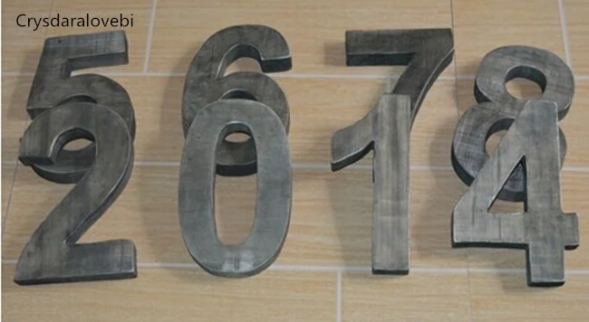 Home Bar Word - 1-9 Number Retro Wood Personalized Wooden