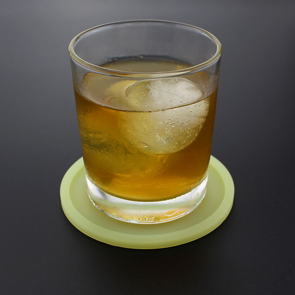 Home Bar Set - Fluorescent Silicone Coaster Set Heat Resistant