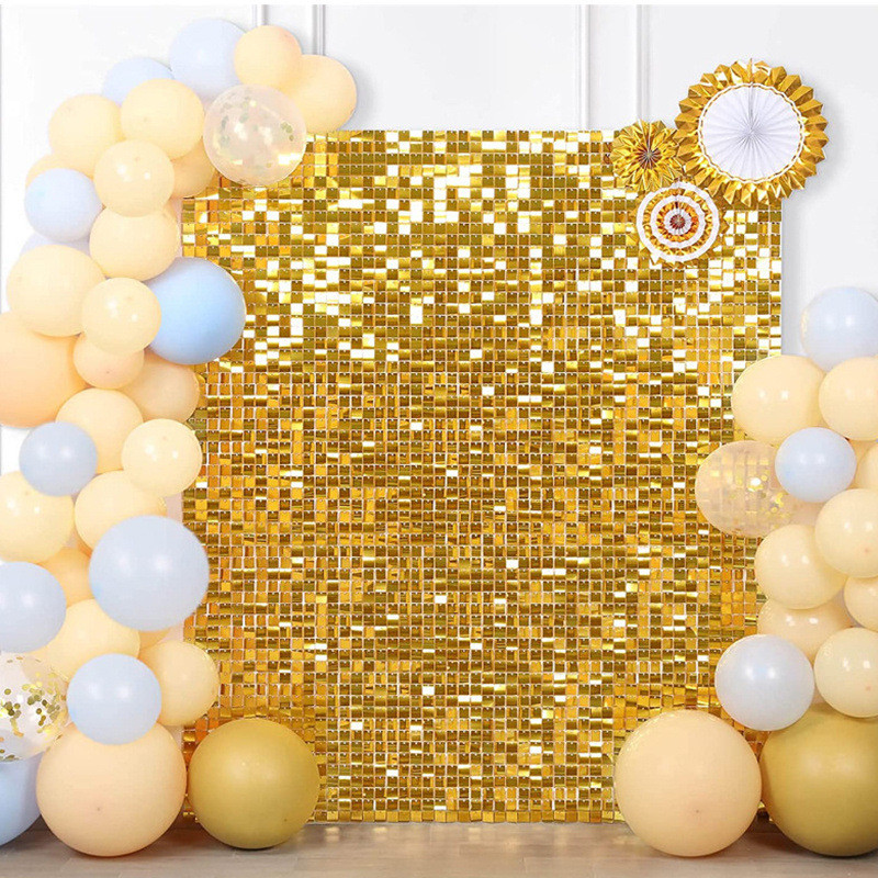 Home Bargains - 1×2M Black Gold Silver Small Square