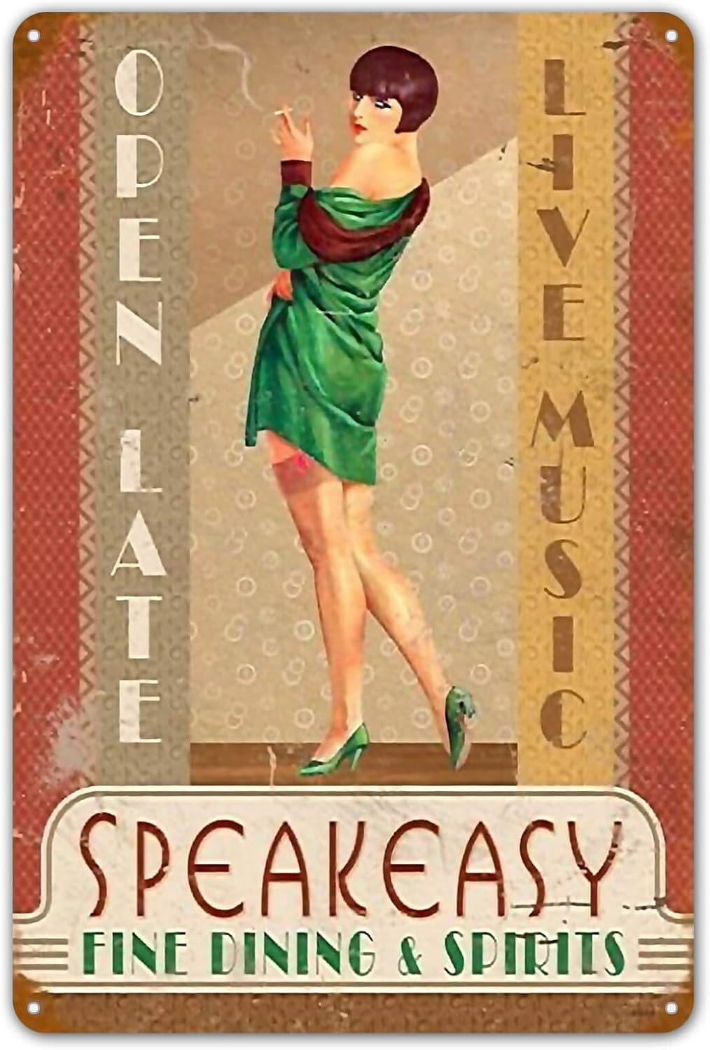 Speakeasy Vintage Tin Metal Si - огляд і ціна Home Bar And Coffee