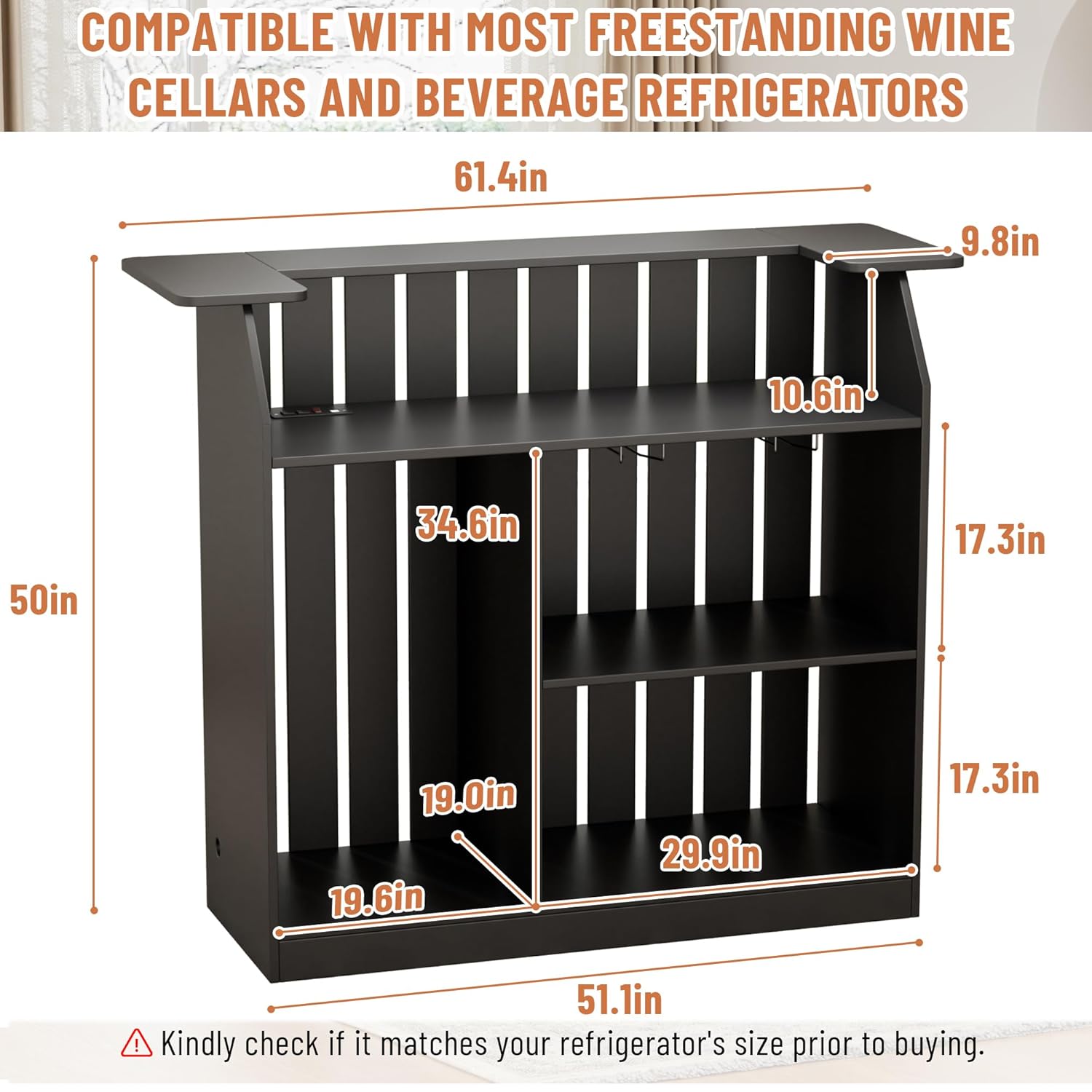 U-Shape Bar Table, Home Bar Un - огляд і ціна Home Bar And Fridge