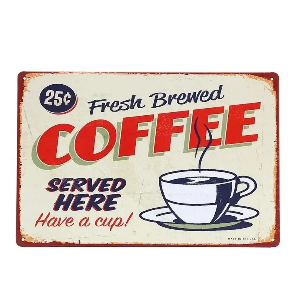 Plaque Metal Signs Drink Coffe - огляд і ціна Home Bar And Coffee