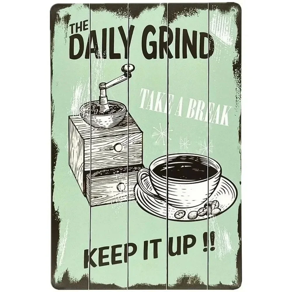 Plaque Metal Signs Drink Coffe - огляд і ціна Home Bar And Coffee