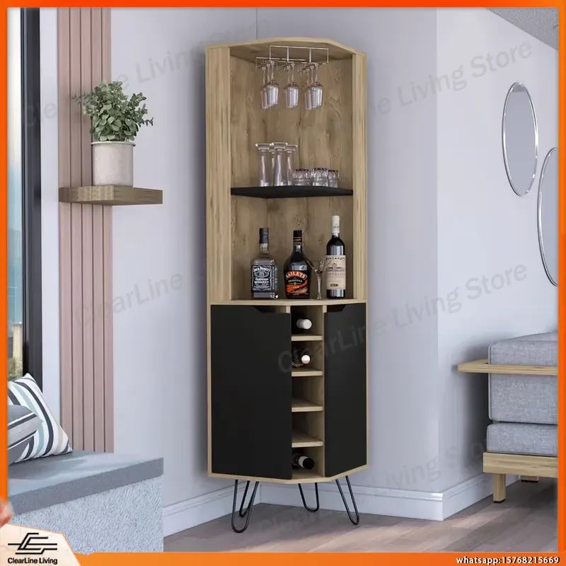 Corner Bar Cabinet with 6 Buil - огляд і ціна Home Bar Shelves