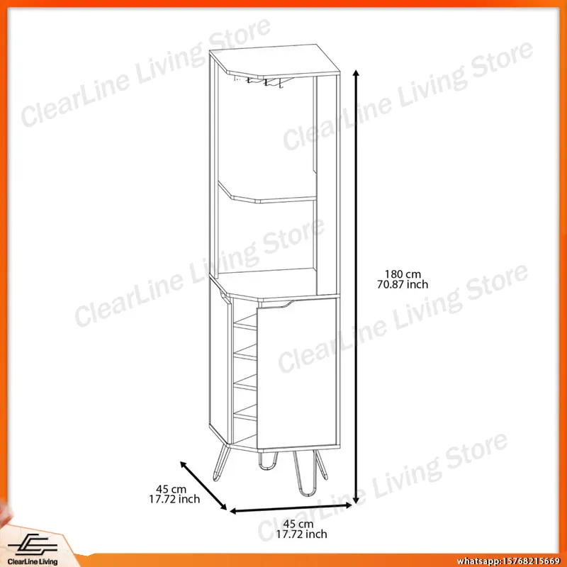 Corner Bar Cabinet with 6 Buil - огляд і ціна Home Bar Shelves