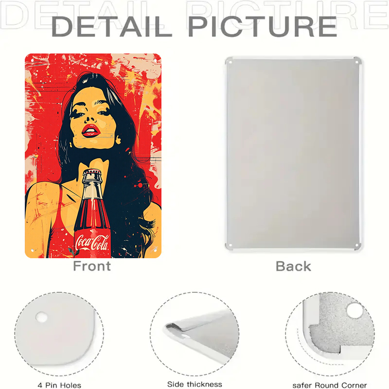 1PC 2D Flat Vintage Coca Cola  - огляд і ціна Home Bar And Coffee