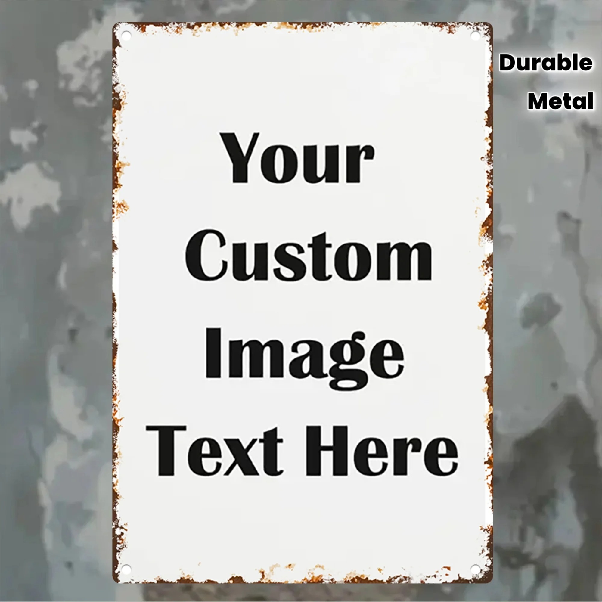 Custom Photo & Text Tin Sign - - огляд і ціна Home Bar Accessories