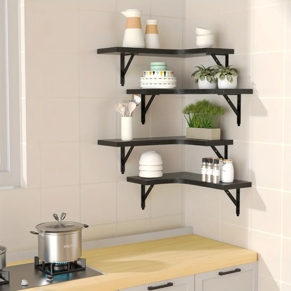 Natural Wood Grain Floating Sh - огляд і ціна Home Bar Shelf