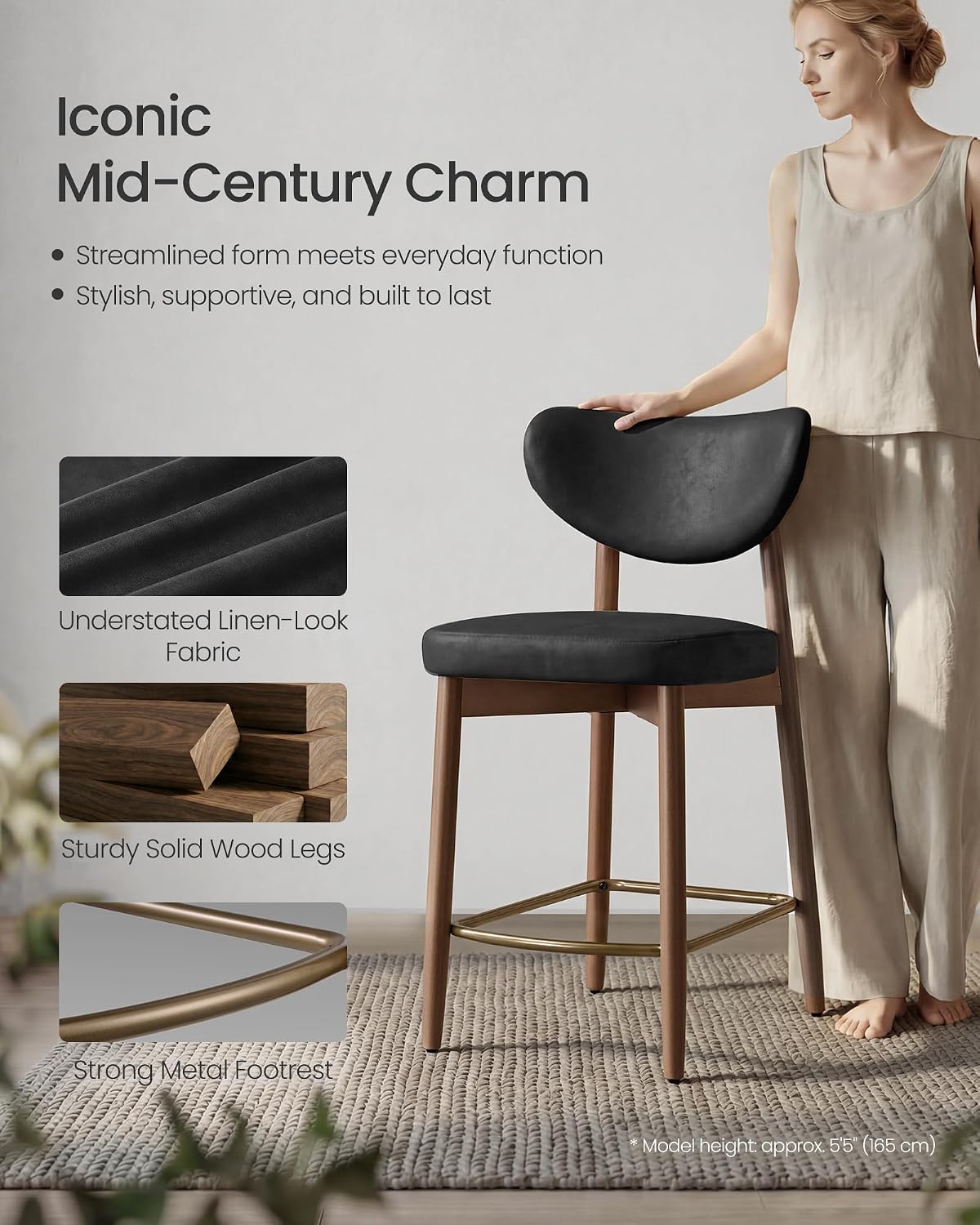 Mid Century Modern Wooden Bar  - огляд і ціна Home Bar Seating