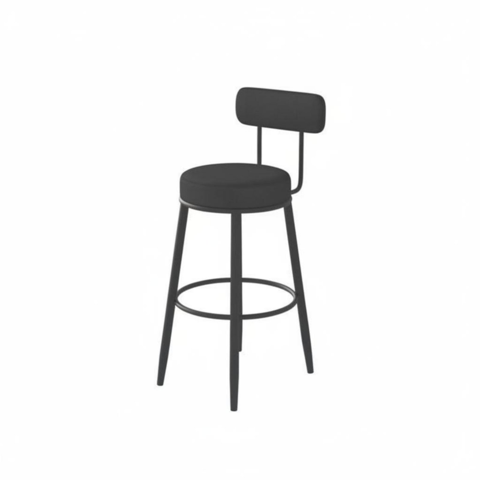 Upholstered Stool with Low Rea - огляд і ціна Home Bar Seating