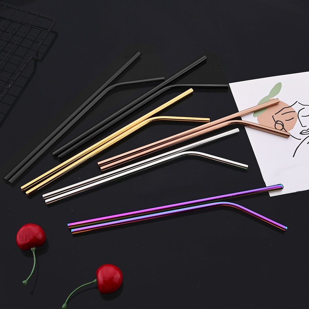 14Pcs Reusable Rose Gold Straw - огляд і ціна Home Bar Set