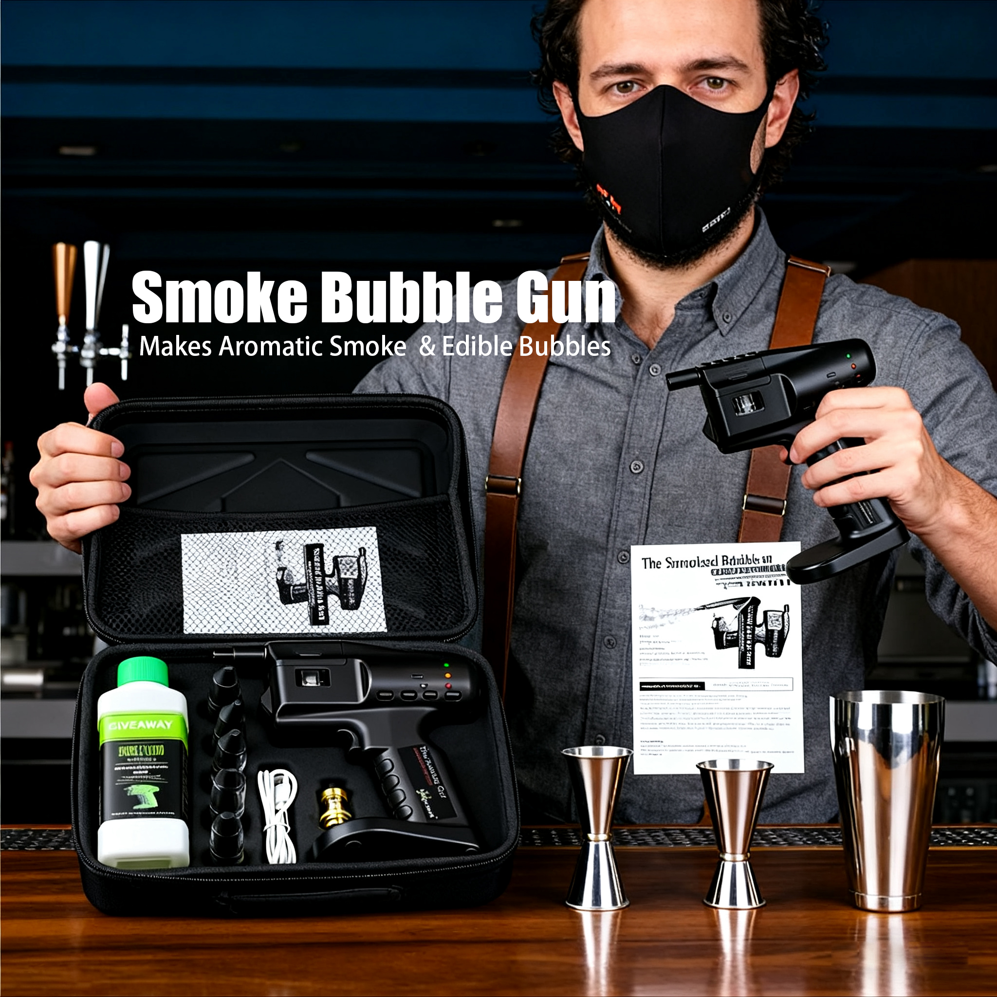 Cocktail Smoke Bubble Gun - US - огляд і ціна Smoking Gun Kit