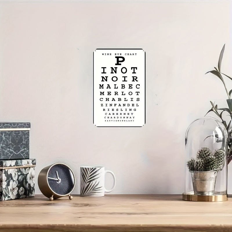 Vintage Wine Eye Chart Metal S - огляд і ціна Home Bar And Kitchen