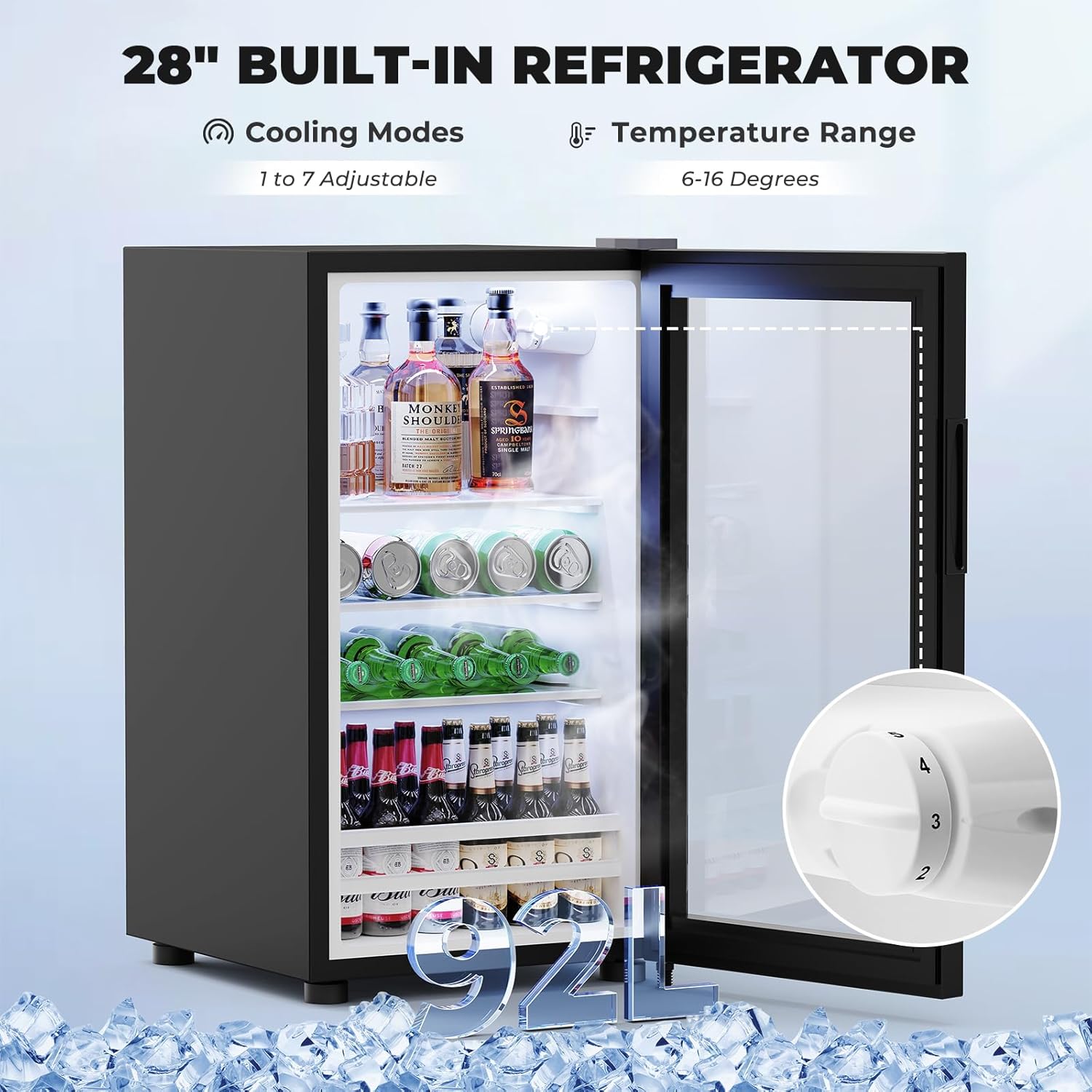 Fluted Coffee Bar Cabinet with - огляд і ціна Home Bar And Fridge
