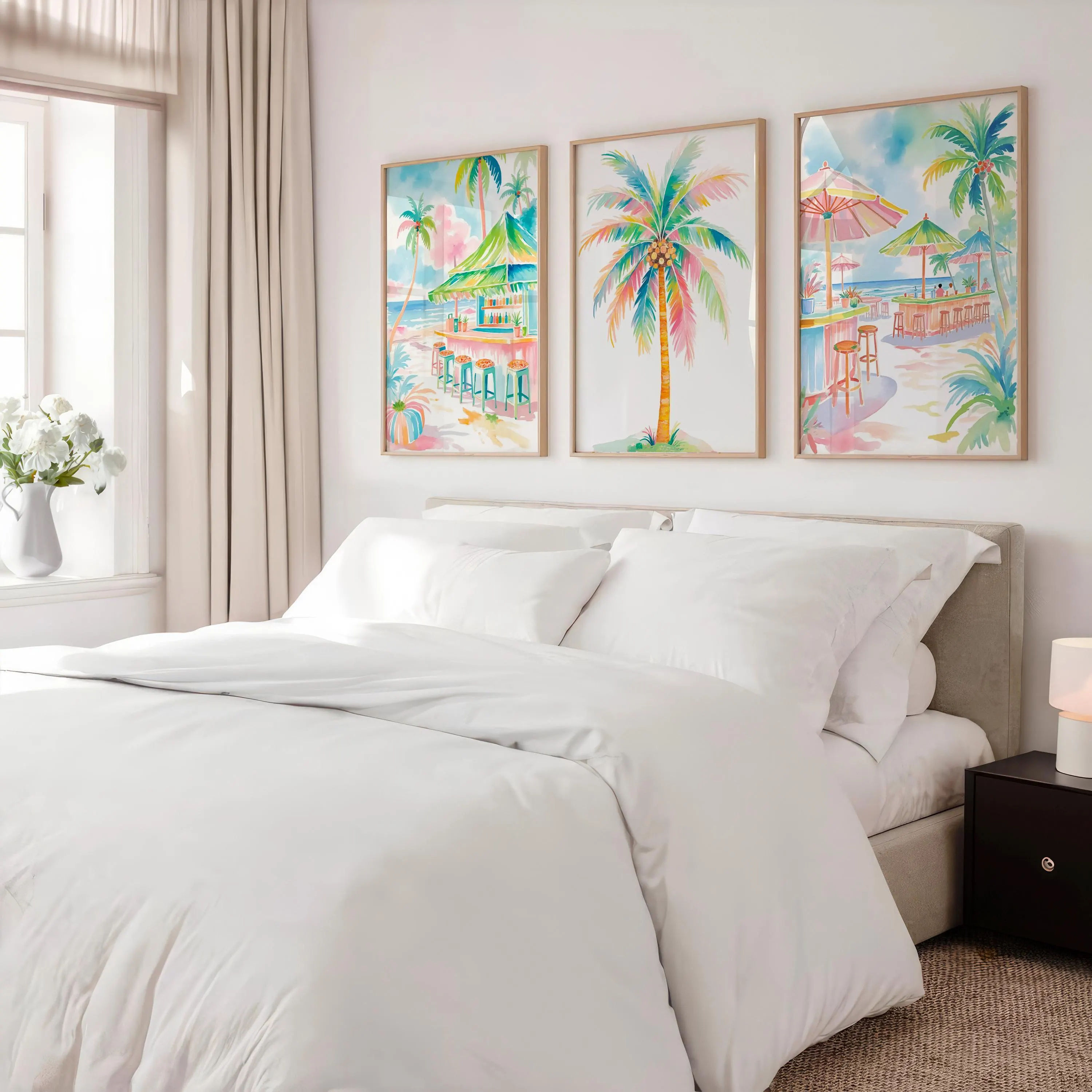 Boho Tropical Watercolor Wall  - огляд і ціна Home Bar Set