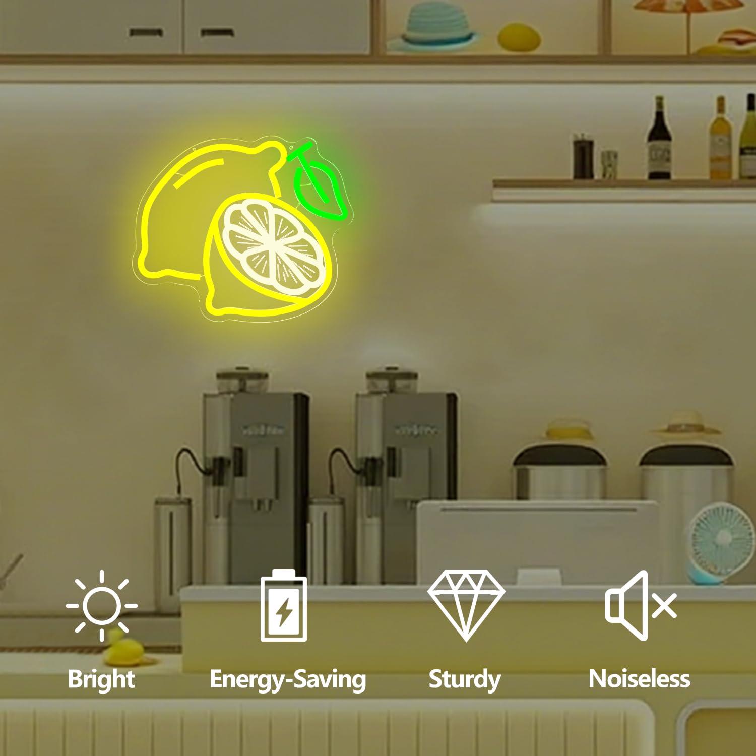 Lemon Neon Sign Dimmable LED L - огляд і ціна Home Bar And Kitchen