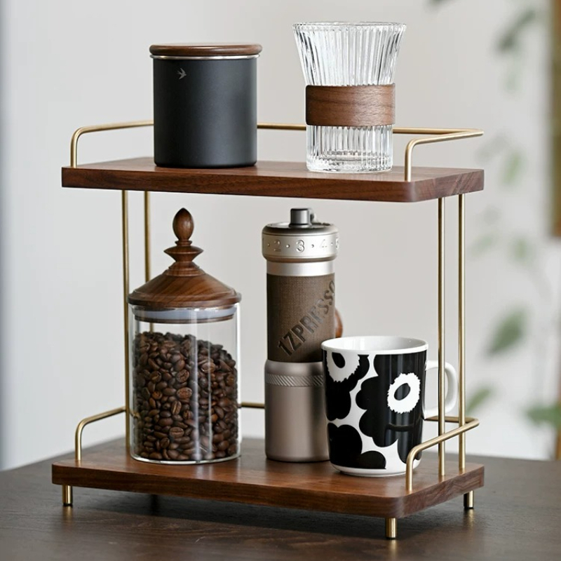 Black Walnut 2 Layers Cup Orga - огляд і ціна Home Bar Shelves