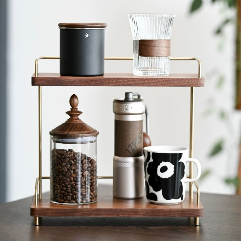 Black Walnut 2 Layers Cup Orga - огляд і ціна Home Bar Shelves