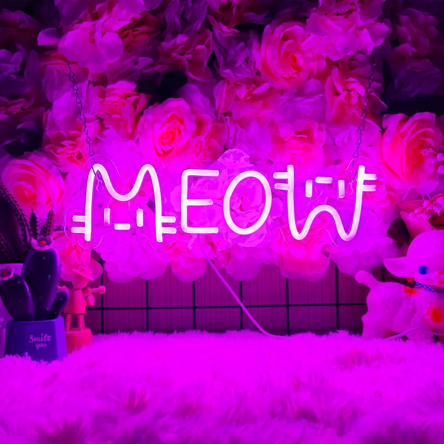 Meow Neon Sign Cat USB Powered - огляд і ціна Home Bar And Restaurant