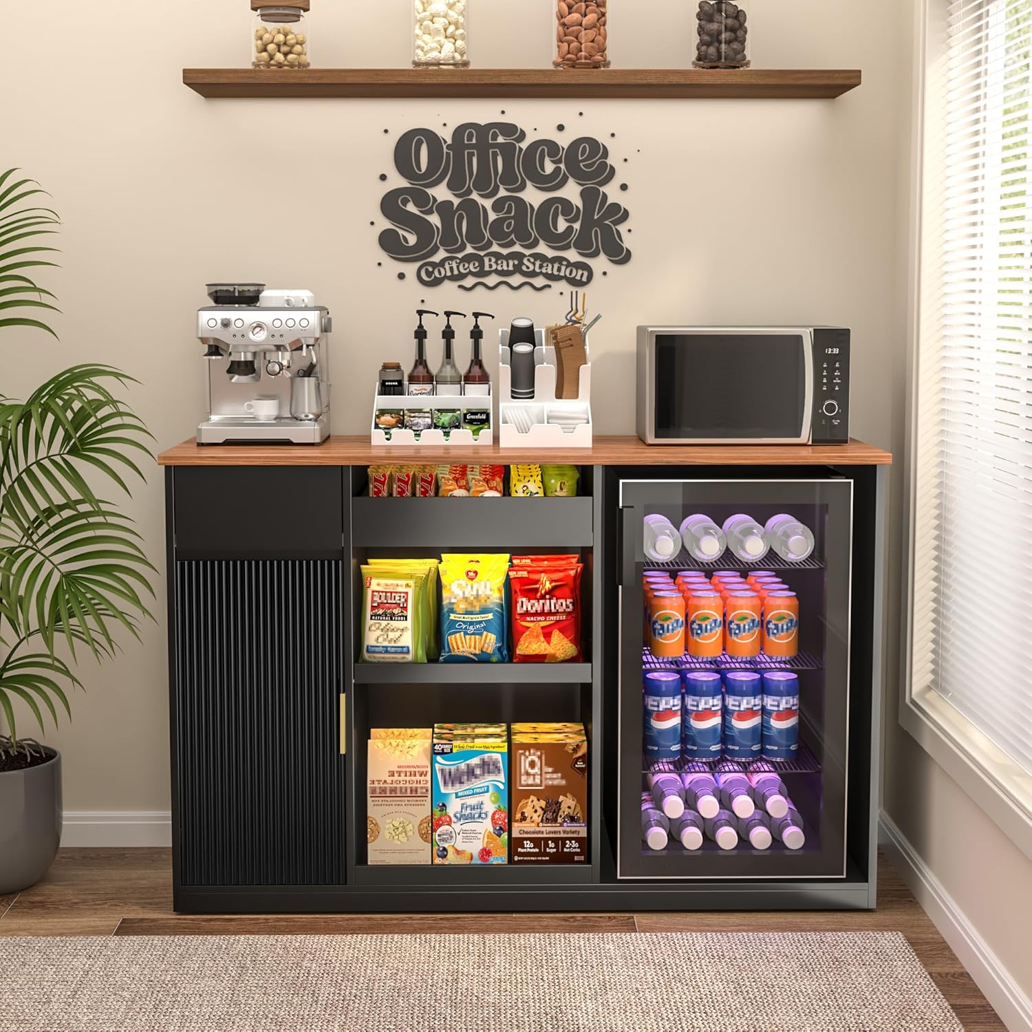 Snack Bar Cabinet with Fridge  - огляд і ціна Home Bar And Fridge