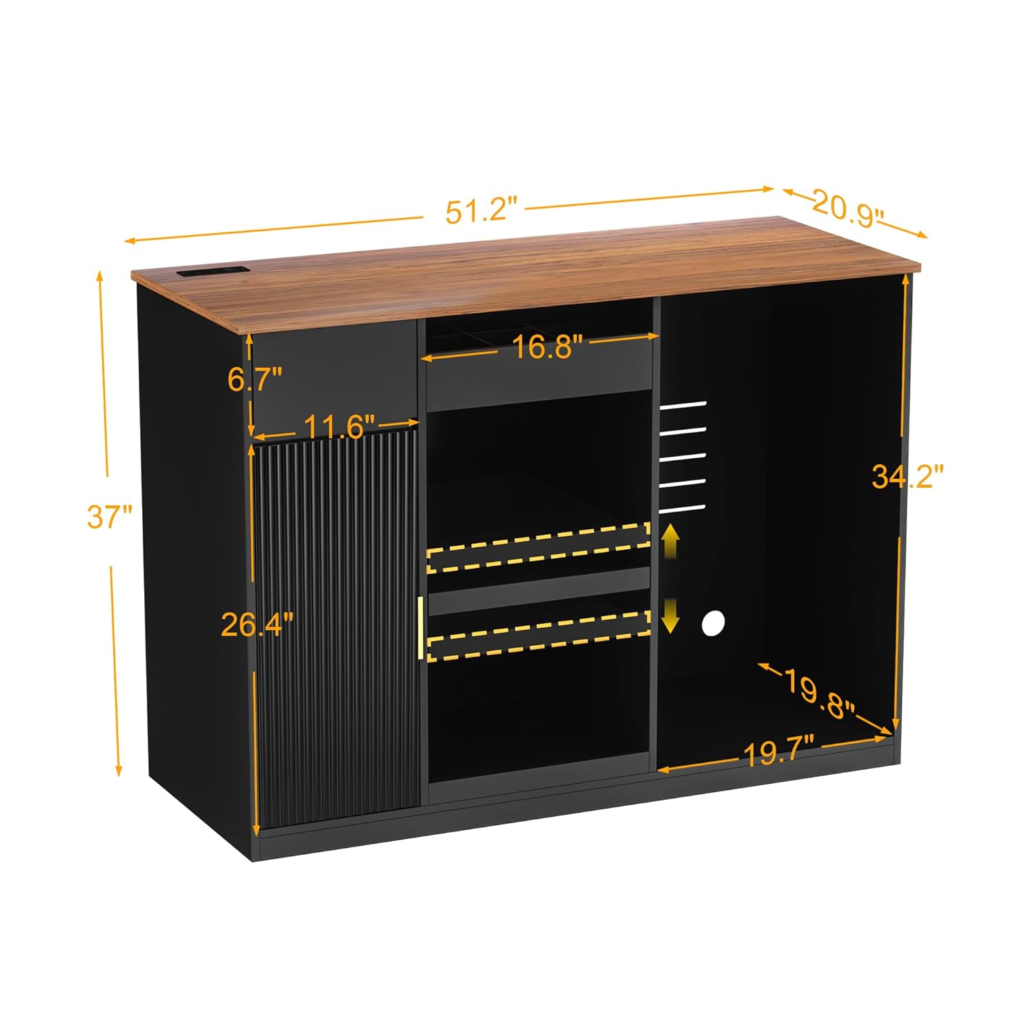 Snack Bar Cabinet with Fridge  - огляд і ціна Home Bar And Fridge