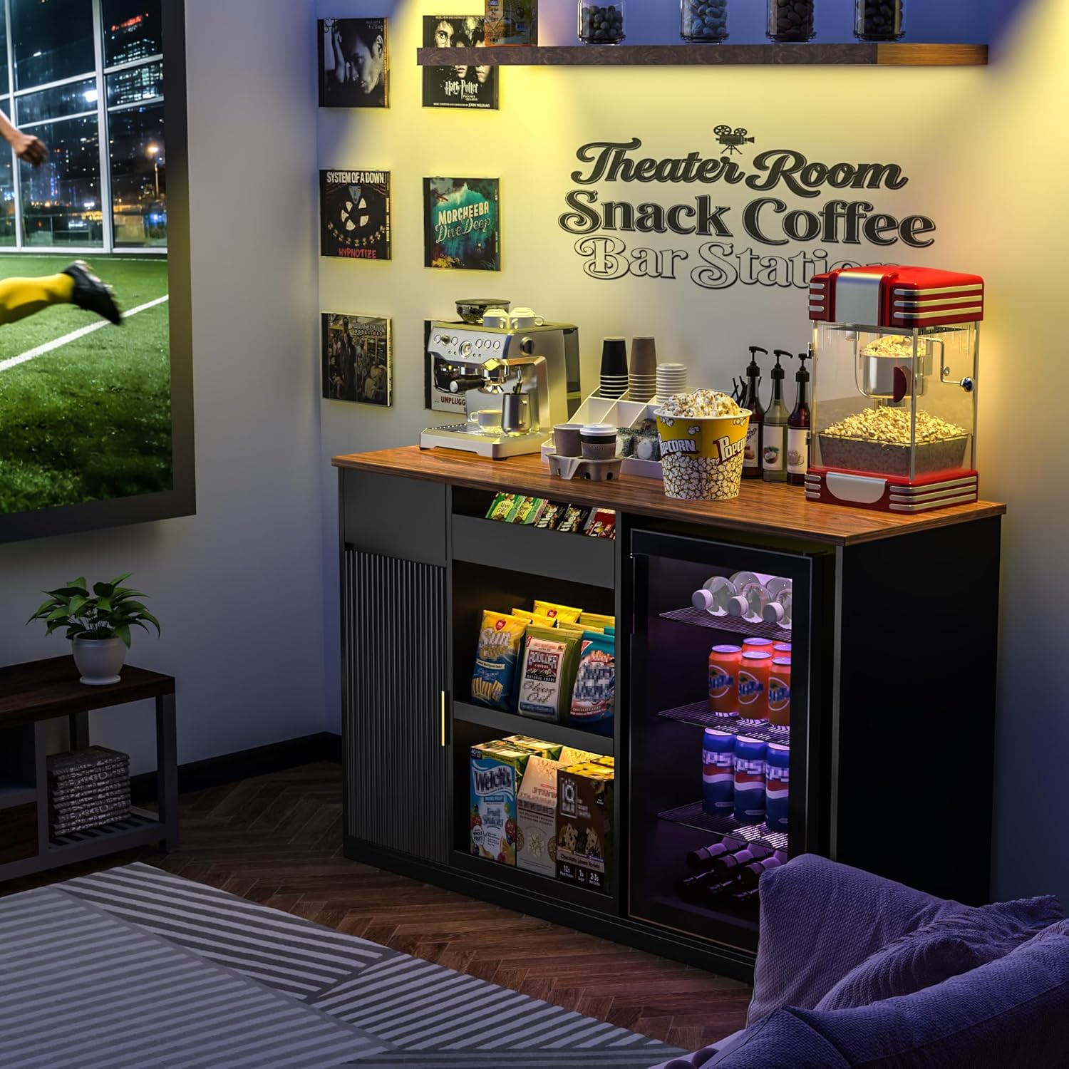 Snack Bar Cabinet with Fridge  - огляд і ціна Home Bar And Fridge