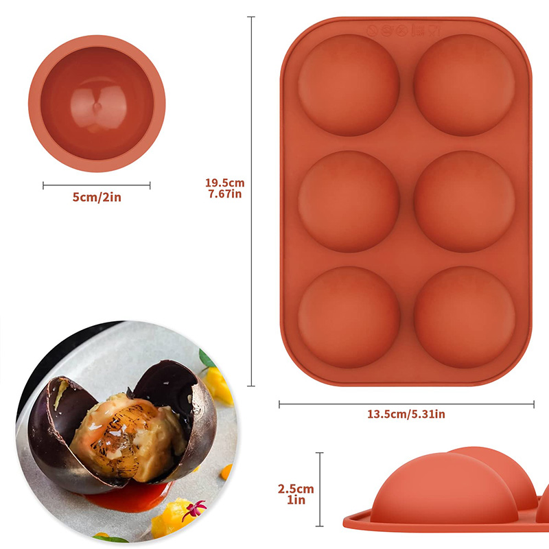 6 Cavities Semicircle Silicone - огляд і ціна Ice Mold Sphere