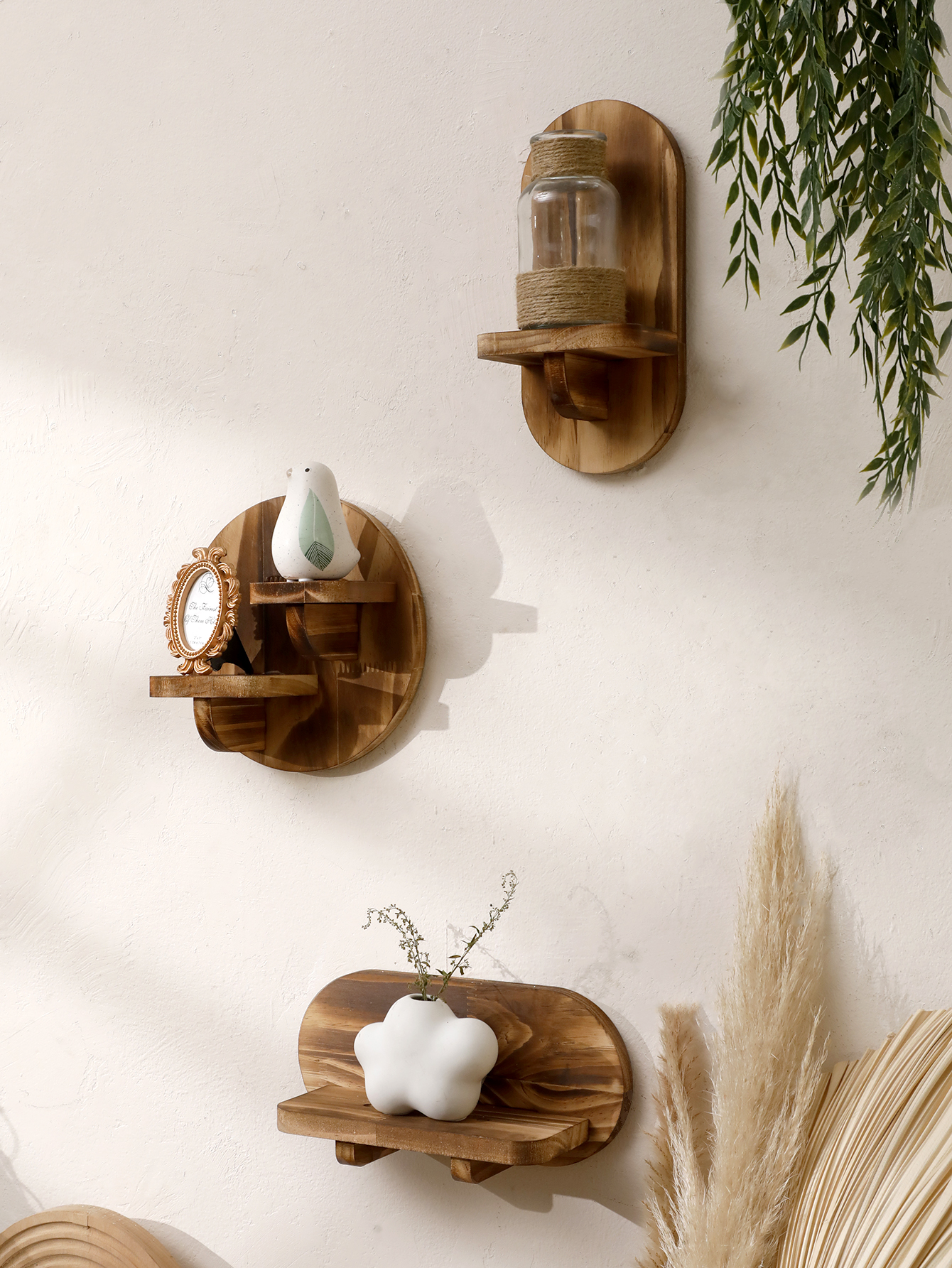 1/2-tier Wooden Shelves Oval C - огляд і ціна Home Bar Shelves
