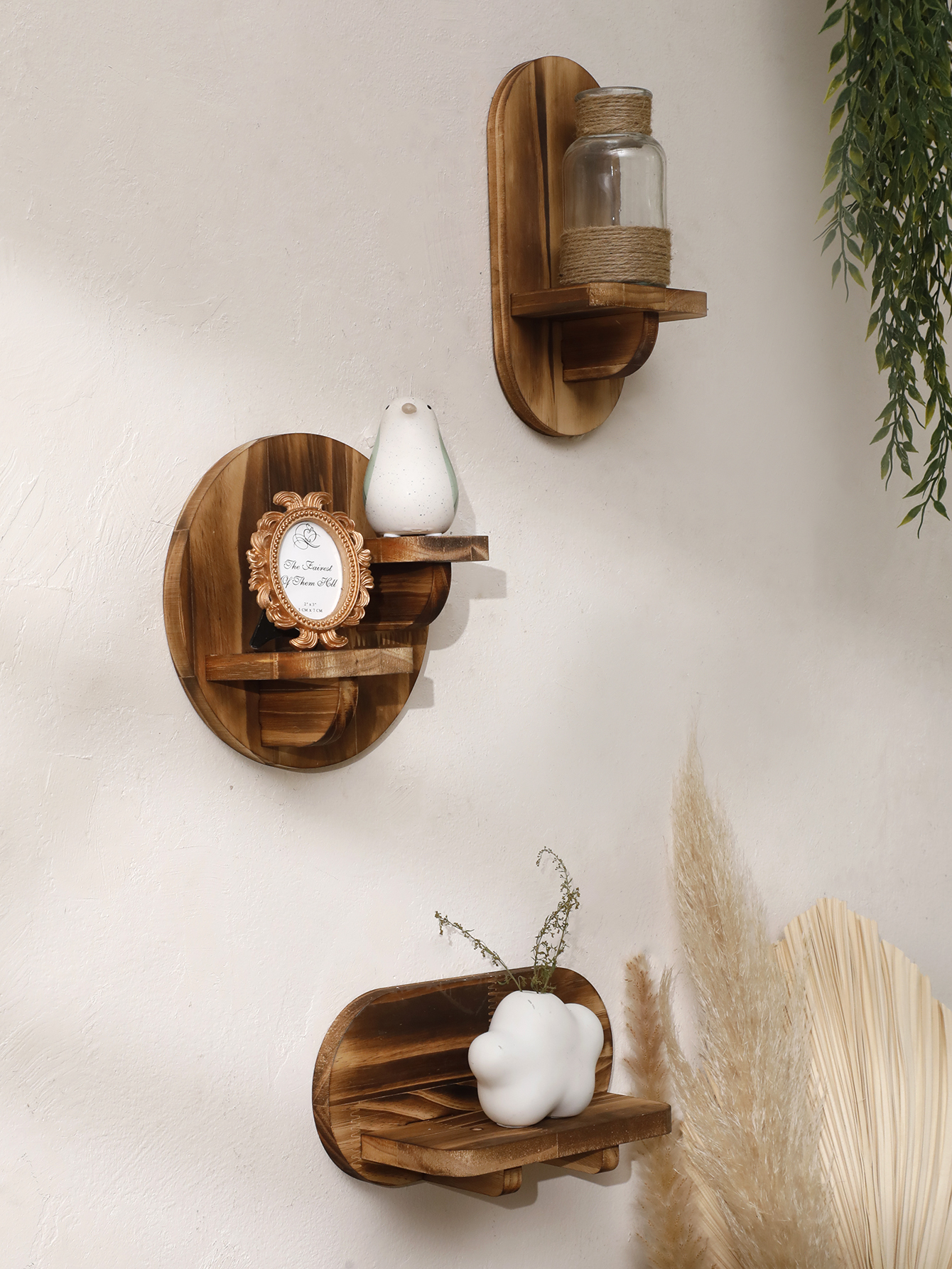 1/2-tier Wooden Shelves Oval C - огляд і ціна Home Bar Shelves