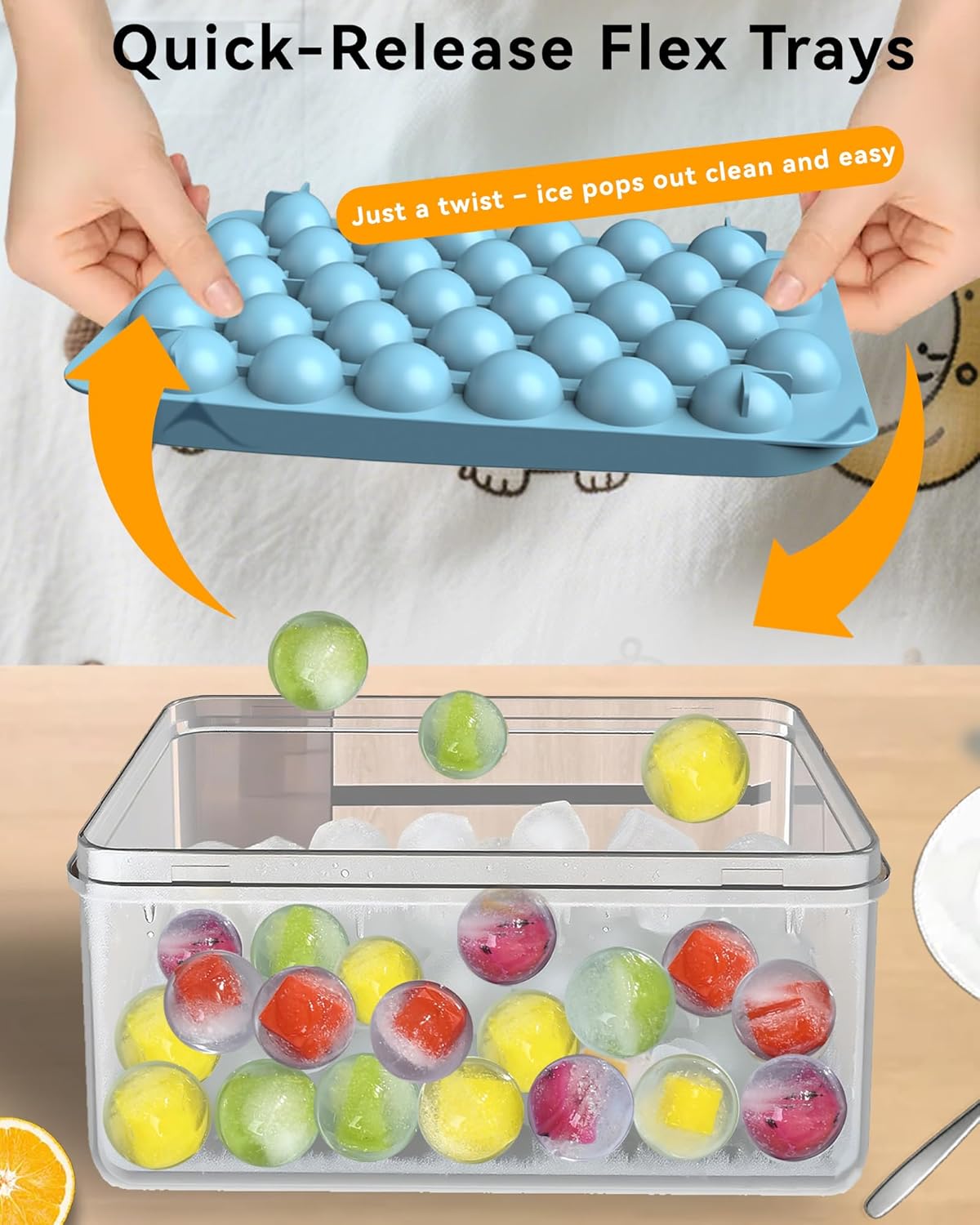 Ice Cube Trays with Lid and Bi - огляд і ціна Ice Mold Sphere