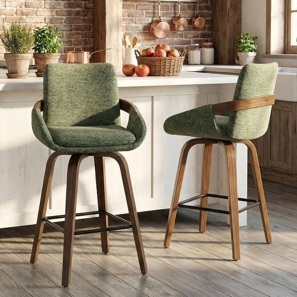Set of 2 26 Swivel Bar Stools  - огляд і ціна Home Bar Seating