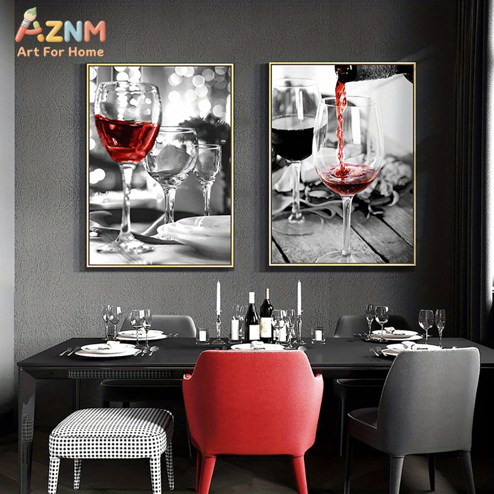 3PCS Red Wine Glass Black Whit - огляд і ціна Home Bar Set