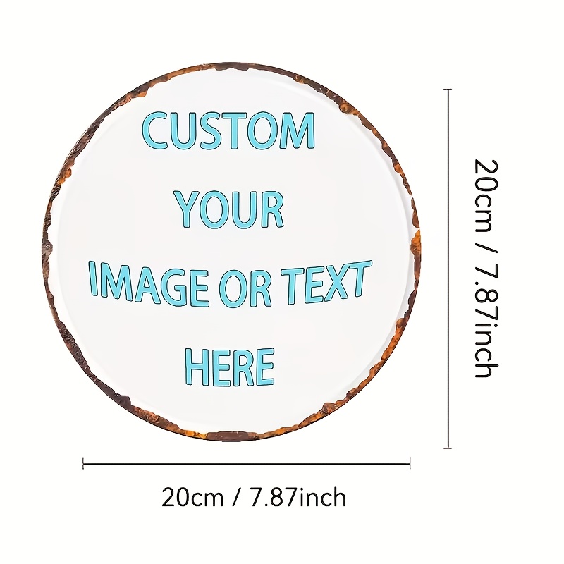 Custom Round Metal Tin Sign, P - огляд і ціна Home Bar Accessories