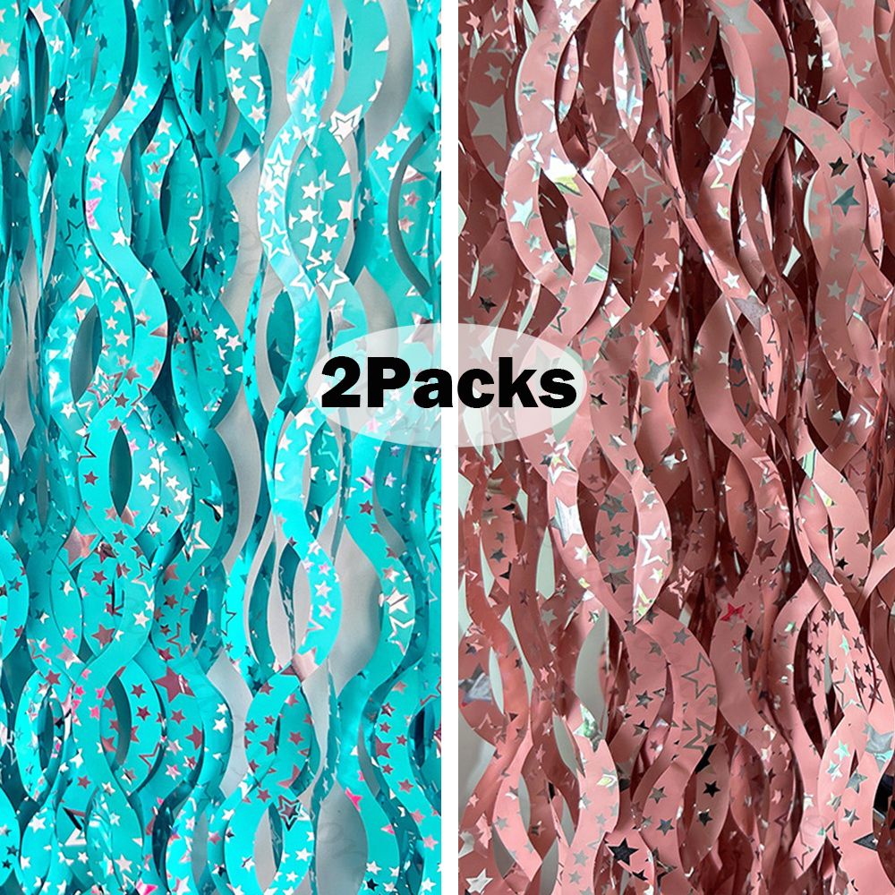 2Packs Teal Blue Pink Foil Cur - огляд і ціна Home Bargains